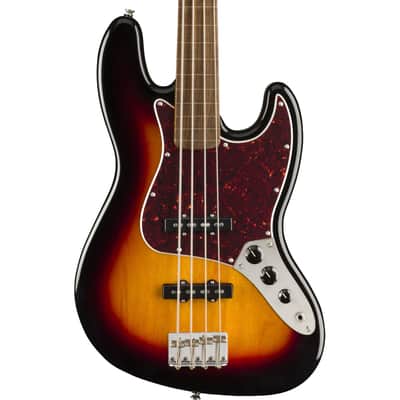 Squier Classic Vibe '60s Jazz Bass Fretless - Laurel Fingerboard, 3-Color Sunburst image 1
