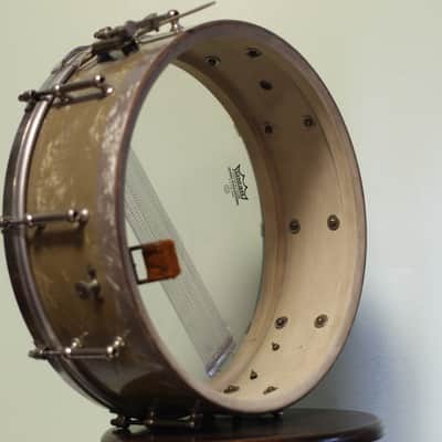 1930's Ludwig 'Professional Model' Snare Drum 5"x14" in Lavender Pearl image 12