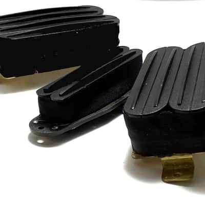 DFHR Rails HSH Pickup Set, Super-Hot Humbucker Rail Bridge Middle & Neck SH Set, Black image 2