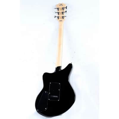 D'Angelico Premier Series Bedford SH Limited-Edition Electric Guitar with Tremolo Regular Black Flake image 2