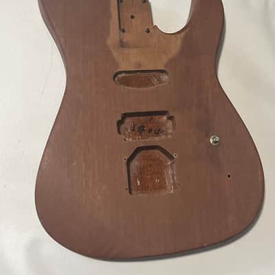 Custom Made 6 String Mahogany Electric Guitar Body 25.5 Scale Length Kahler Ready image 3
