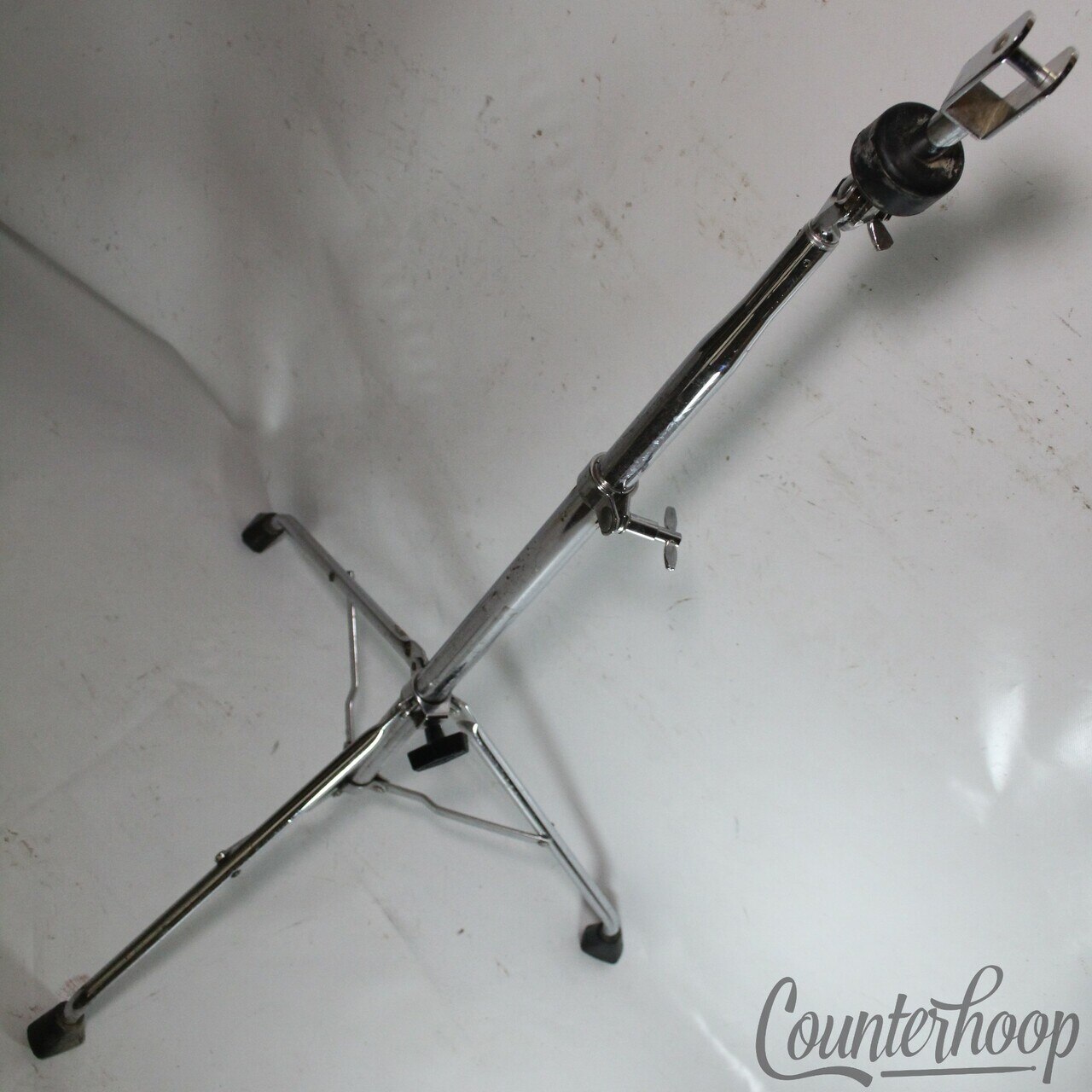 Ludwig 70s Double-Tom Drum Clip Mount Hercules Tube-Leg Tripod Blue/Olive Chrome — main photograph