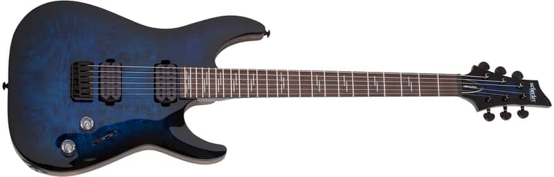 Schecter 2452 Omen Elite-6 - See-Thru Blue Burst image 1