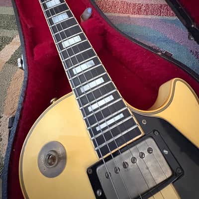 1977 Gibson Les Paul Custom Faded White/Cream w/case image 4