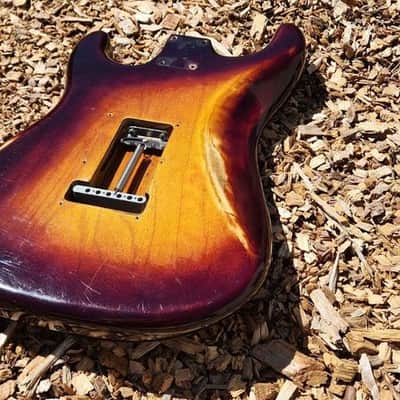 Warmoth Sunburst Stratocaster Guitar Body * Relic * with 2 Point Tremolo Bridge Included image 13
