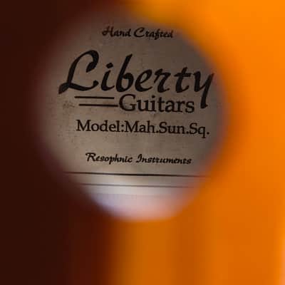 Liberty Square-Neck Resonator Slide Guitar Cherry Sunburst image 5