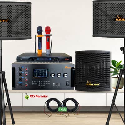 5000W Karaoke System with Bluetooth, Optical, HDMI ARC, With Dual 2400W Speakers, Dual Anti Feedback Wireless Microphones With 1200W Subwoofer image 1