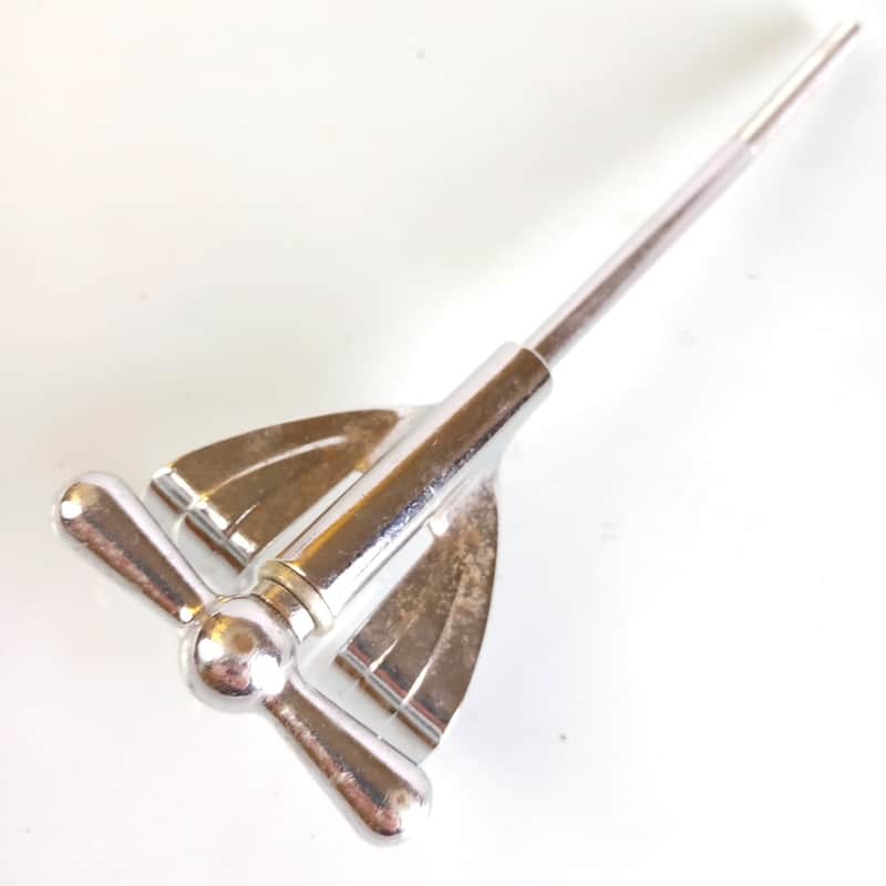 Ludwig/WFL 6"Nickel Bass Drum Bow-Tie Tension T-Rod+Claw Vintage 50s Club-Date image 1