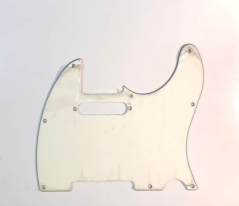 3-Ply Telecaster Style Pickguard - Aged White/Parchment image 1