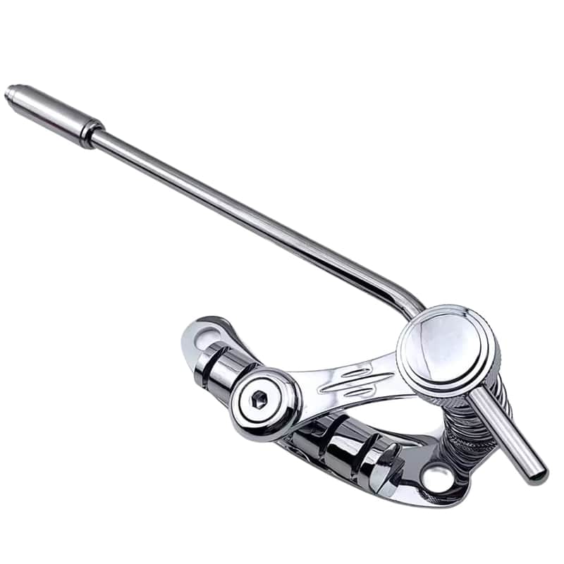 Chrome Les T-REM II Tremolo System – Vibrato Bridge for Custom 6-String Electric Guitars, Stop Tail Fit image 1