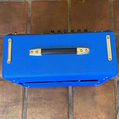 Weber 6A14 64' Custom Hand Wired Princeton Reverb Tribute 12 Watt 1x10" Tube Amp Guitar Combo - Royal Blue image 9