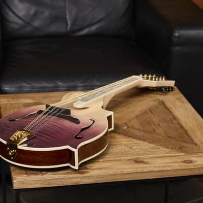 Ortega RMF200PF Americana Series F-Style Solid Flamed Maple Top Maple Neck 8-String Mandolin w/Croco Leather Case image 15