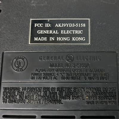 General Electric 3-5158A Portable Computer Program Data Recorder / Tape Cassette Player image 9