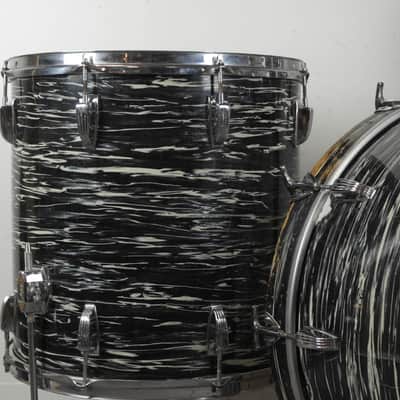 1970s Ludwig Oyster Black Pearl 14x22 8x12 16x16 Drum Set image 4