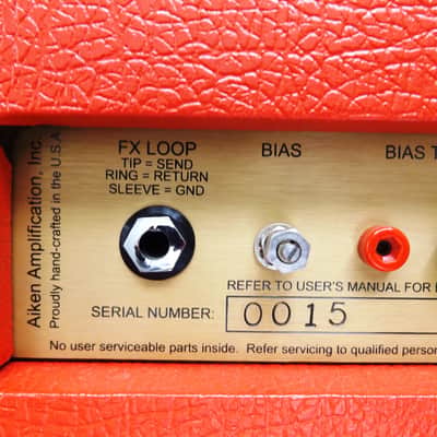 Aiken Intruder Amp Head, 30 watts, 2xEL34, Red Tolex image 3