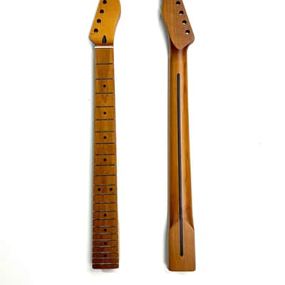 Telecaster Tele Style Roasted Maple Neck, Rosewood Stripe 22 Frets image 1