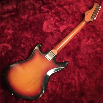 c.1960s Sakai Mokko Fender Mustang style MIJ Vintage 2 Color Sunburst image 8