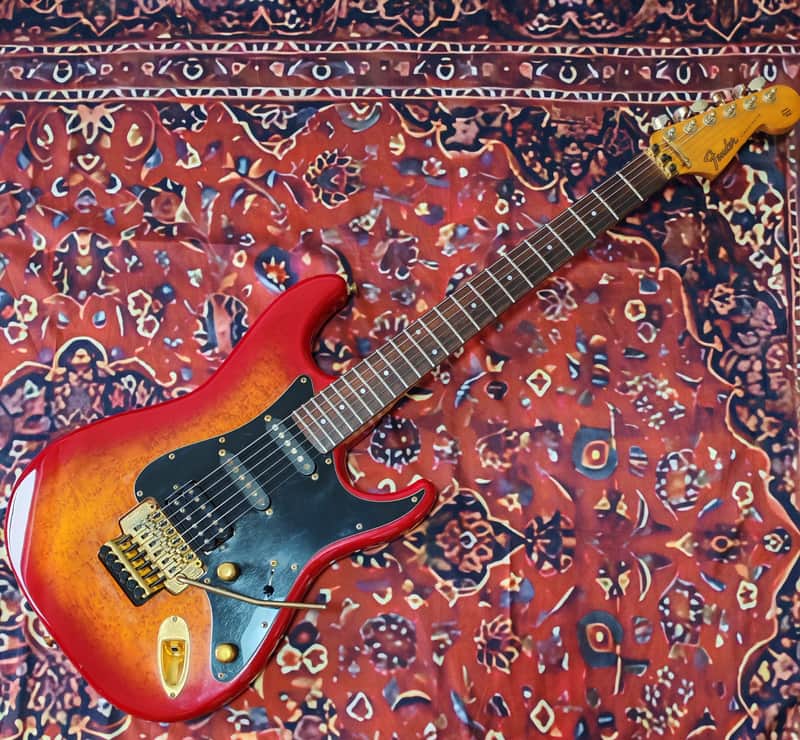 1984-1987 Fender Japan Stratocaster STR-75 E Serial - Birdseye Maple Veneer, Floyd Rose, MIJ Fujigen image 1