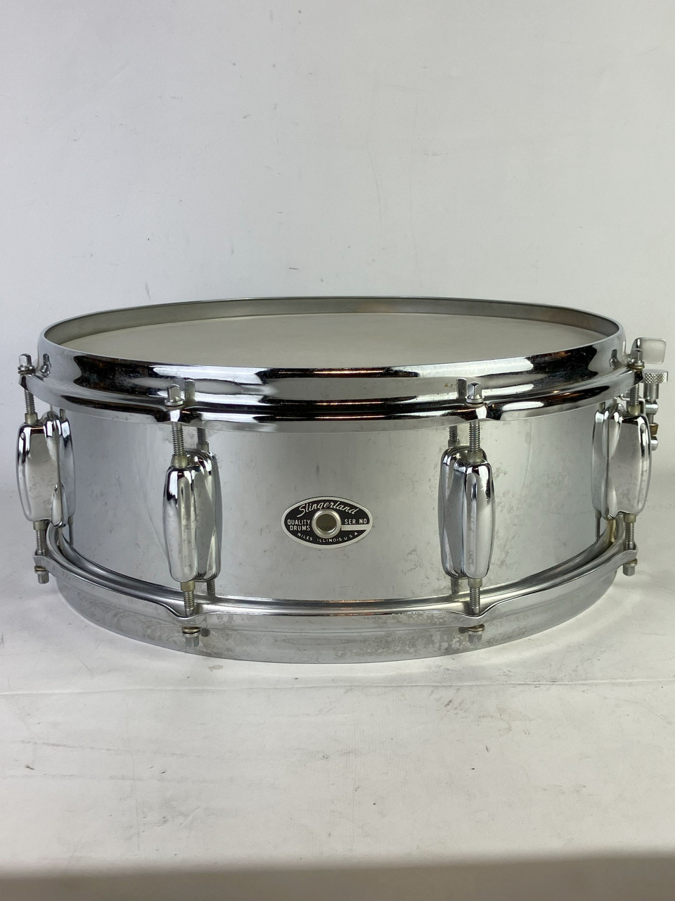 Slingerland 5x14"Festival Snare Drum Chrome Steel 8Lug Vintage 70s Niles #337568 — main photograph