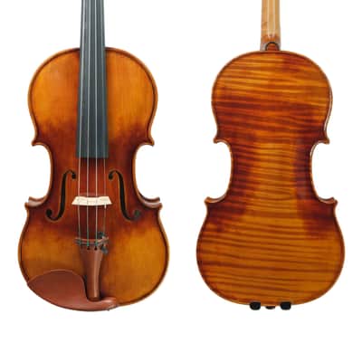 Strad Model 1715 Handmade Violin Outfit 4/4 Italian Spruce One-Piece Maple image 2