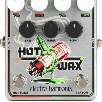 Electro-Harmonix Hot Wax Dual Overdrive Pedal - Crayon & Hot Tubes image 1
