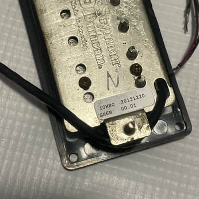 2012 Model USA Seymour Duncan Distortion SH6N Black Neck Humbucker Guitar Pickup 12.50k image 5