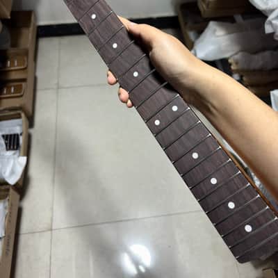 Reverse head Roasted Flame Maple 22 Fret guitar neck 25.5 inch rosewood replace image 3
