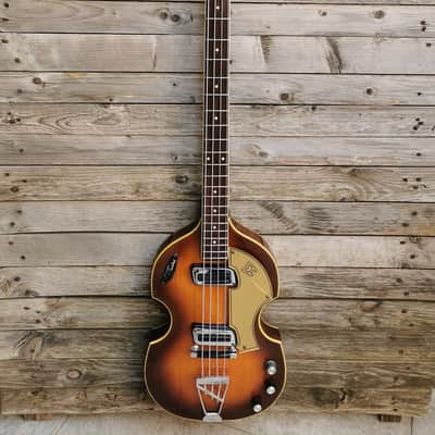 RIF 943 Meazzi Effe Vintage Violin Bass sunburst made in italy image 2