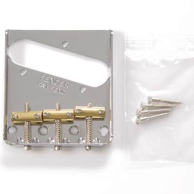 Genuine Fender 3 Saddle American Vintage Telecaster Bridge assembly 099-0806-100 image 2