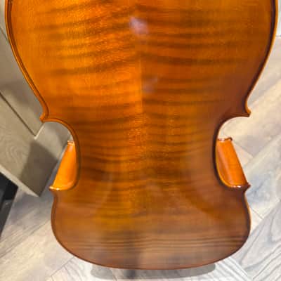 Hidersine Vivente 3/4 Cello - Amber / Antique Varnish with bow and case image 5