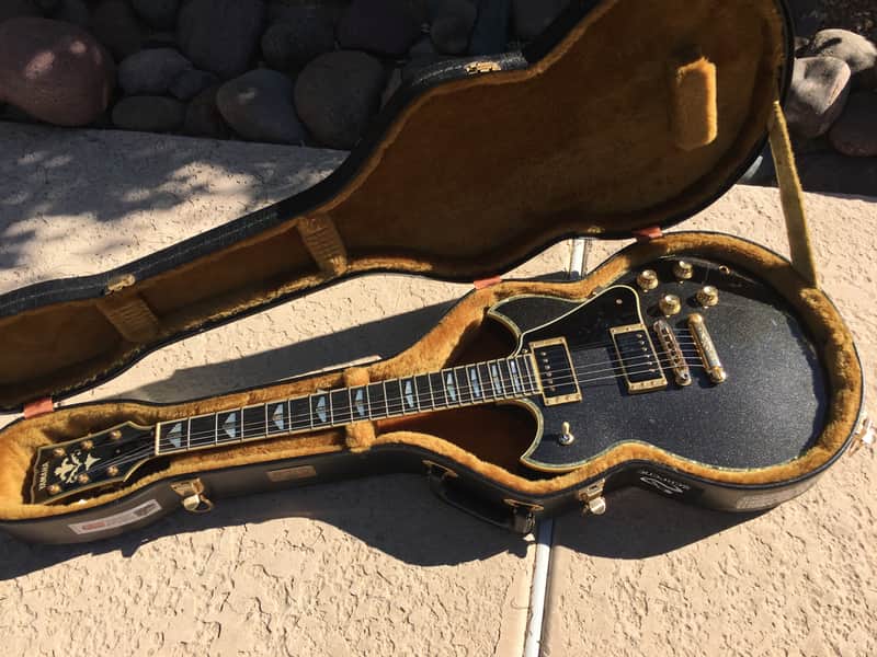 Yamaha SBG3000 SG 3000 Signed by Tito Jackson 1984 Black Sparkle Celebrity Owned image 1