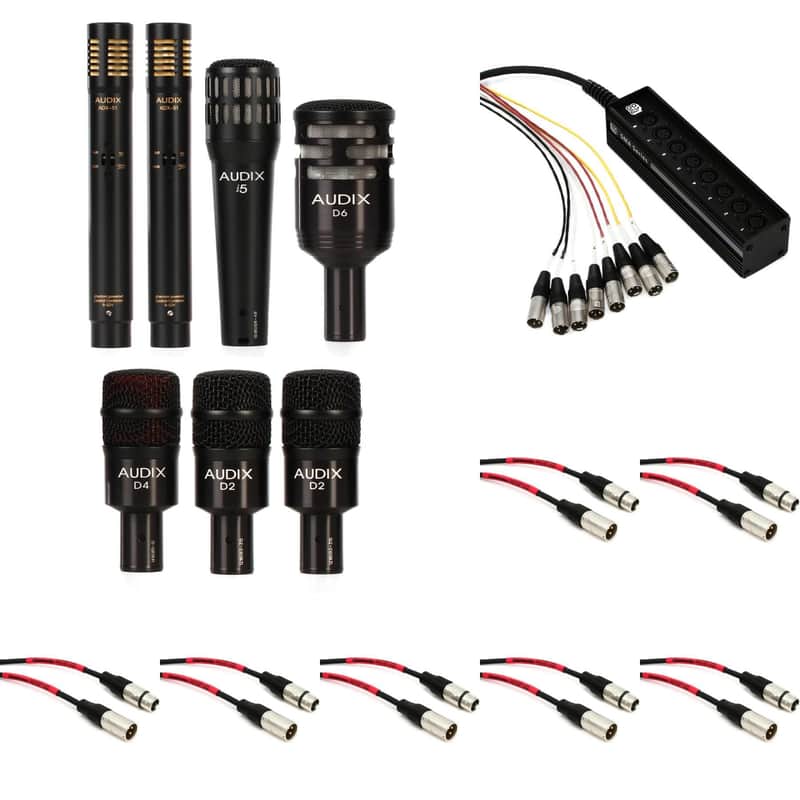 Audix DP7 7-piece Drum Microphone Package with Snake and Cables image 1