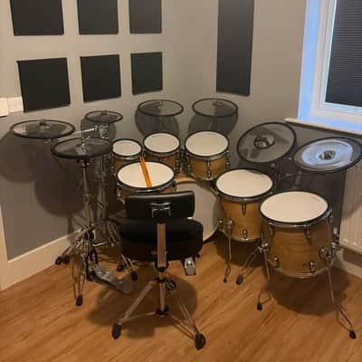 Jobeky Custom Electronic Drum Kit (eDrumin modules) Jobeky 2024 - Pippy Oak Veneer image 3