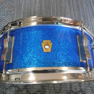 60's Ludwig 5x14" Pioneer Snare No. 491 Blue Sparkle-All Original-Excellent! image 1