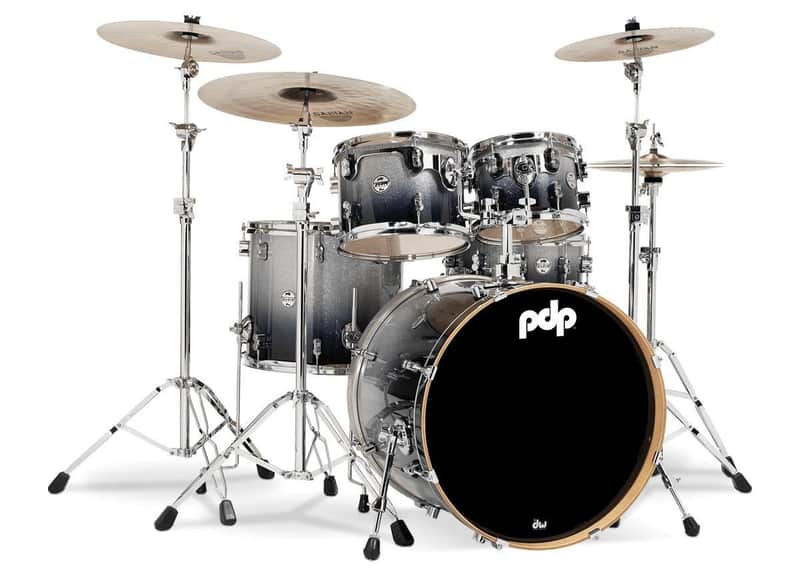 PDP Concept Maple Series 5-Piece Drum Shell Pack (Silver to Black Fade Lacquer) image 1