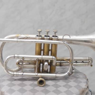 Vintage Henri Selmer Paris Cornet – Made in France – Silver Plated – Fully Functional image 3