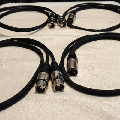 4 Pack XLR Splitter Cable Balanced 3-Pin 1 XLR Male to 2 XLR Female Y-Splitter Microphone Cable - 3 ft image 2