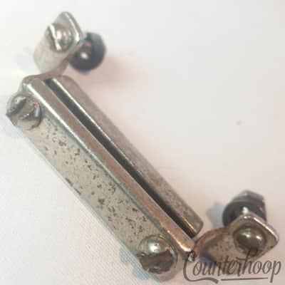 *Leedy Snare Drum Butt Plate 1 7/8" Square Bar Clamp Nickel Vintage USA 20s* image 1