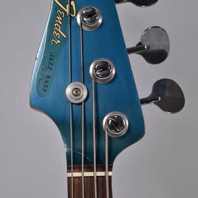(OLD) 1965 Fender Jazz Bass Lake Placid Blue Finish Left-Handed Electric Bass w/OHSC image 16