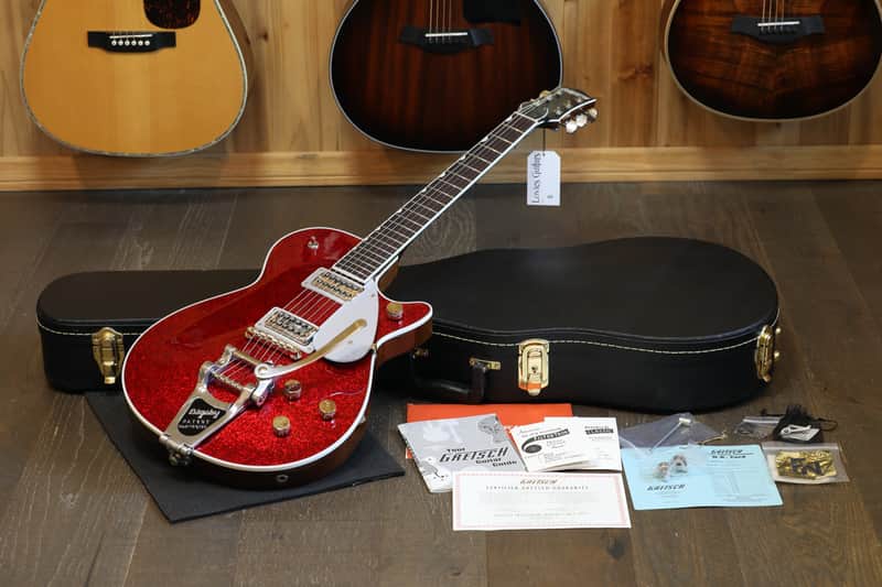 Unplayed! 2023 Gretsch G6129T Players Edition Jet w/ Bigsby Electric Guitar Red Sparkle + COA OHSC image 1
