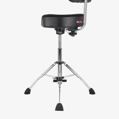 Gibraltar Tall Hydraulic 16” Cordura Saddle Stool w/ Backrest & Footrest - 9808H image 2