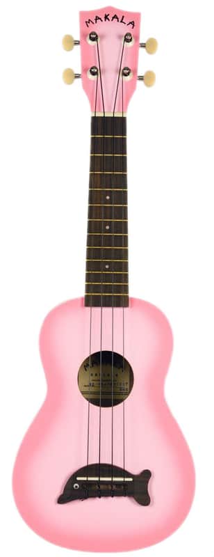 Kala MK-SD-PKBURST Makala Dolphin Soprano Ukulele - Pink Burst image 1