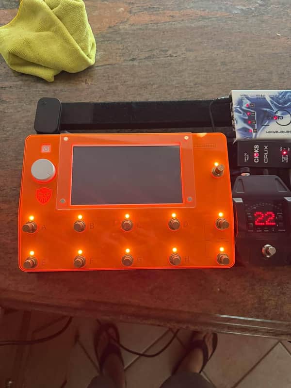 Orange Neon Fluorescent Magnetic Quad Cortex StompGuard Protective Cover