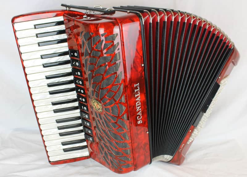 NEW Red Scandalli Air I Piano Accordion LMMM 37 96