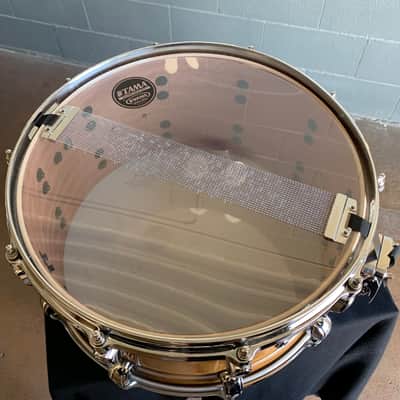 ~WOW!~ TAMA Starclassic Birch/Bubinga 7x14 Snare Drum in Gloss White Oak w/ Chrome Hardware image 9