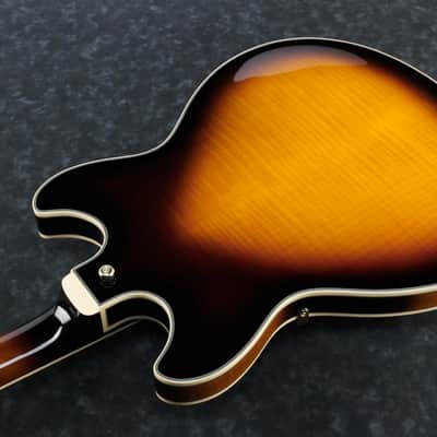Ibanez JSM10-VYS John Scofield Signature Hollow Body Guitar 6-String - Vintage Yellow Sunburst + Case MS100C image 2