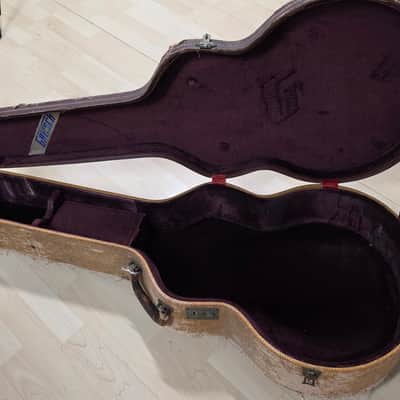 1954 Gretsch 6022 Rancher Jumbo Flat Top Western Orange Early 50s American Vintage 1950's USA G6022 Original Case G Brand Steer Logo Piezo Acoustic-Electric Guitar Spruce Maple Body Country Western Inlays Brazilian Rosewood image 10