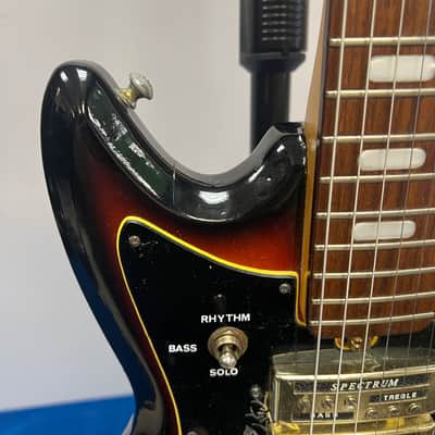 Vintage 1960's Teisco Del Rey ET-440 Spectrum 4 Sunburst Electric Guitar Made in Japan image 12