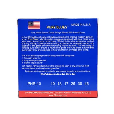 3-Pack DR PURE BLUES 9-42 Light Pure Nickel Electric Guitar Strings image 2