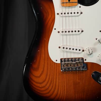 2017 Fender Custom Shop 1956 Stratocaster Journeyman Relic – Roasted Canadian Black Ash image 5
